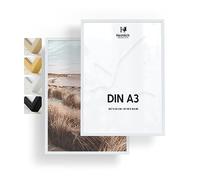 Heimlich® - Cadre photo - A3 29,7 x 42 cm, pin, blanc, lot de 2 - Cadres pour affiches - Fixation murale uniquement