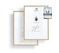 Heimlich® - Cadre photo - A3 29,7 x 42 cm, pin, couleur chêne, lot de 2 - Cadres pour affiches - Fixation murale uniquement