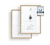 Heimlich® - Cadre photo Cadres photo A4 21 x 30 cm, pin, couleur chêne, lot de 2 - Cadres pour documents, certificats, diplômes avec plastification - Montage mural ou sur table