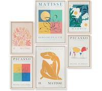 Heimlich® Lot de 6 posters sans cadre - Motifs naturels artistiques - Images de salon - Affiches et impressions d'art - Beige - 2 x A3 (30 x 42 cm) et 4 x A4 (21 x 30 cm)