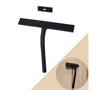 HEIMR Raclette de douche en silicone avec système de suspension magnétique - Raclette de douche avec bande magnétique - Raclette de douche - Raclette de douche (noir)