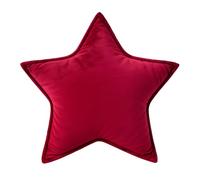 heimtexland Coussin décoratif de Noël en forme d'étoile - En velours - 40 cm - Idée cadeau - Type 924 - Bordeaux rouge