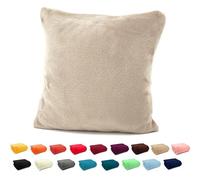 heimtexland ® Coussin en flanelle super doux - Type 380 - Couleur sable - 48 x 48 cm