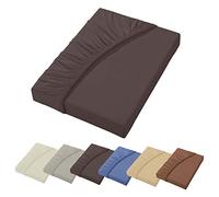 heimtexland ® Drap-housse de luxe en jersey fin pour lit à sommier tapissier et matelas à eau - Hauteur : 38 cm - 150 x 200 cm - Anthracite - Type 723