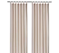 Heimtexland écharpe décorative avec des boucles et le ruban hérissé uni en Crème HxL 175x140 cm