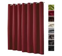 heimtexland Gardinenbox Type 139 Rideau à œillets occultant thermique Bordeaux Format XXL 245 x 275 cm