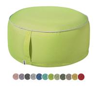 Heimtexland Pouf d'extérieur résistant aux intempéries - Coussin gonflable - Repose-pieds - Yoga - Salon - Table - Décoration de fête - 25 x 55 cm - Type 551 - Vert pomme