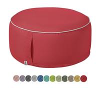Heimtexland Pouf d'extérieur résistant aux intempéries - Coussin gonflable - Repose-pieds - Yoga - Salon - Table - Décoration de fête - 25 x 55 cm - Type 551 - Rouge