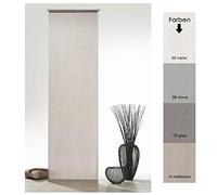heimtexland Rideau à panneau effet batiste naturel avec accessoires hauteur x largeur 245 x 60 cm pierre unie mat pierre naturelle chic type 410