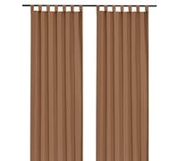 heimtexland Rideau à Passants Uni Bordeaux/Rouge 245 x 140 cm