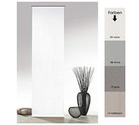 heimtexland Rideau japonais aspect batiste naturel avec accessoires, H x l : 245 x 60 cm - Blanc naturel - Rideau coulissant uni mat Natural Chic - Typ410