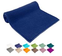heimtexland ® Tapis de bain en chenille super moelleux et absorbant - Certifié Ökotex - Type 771 - Bleu marine - 70 x 120 cm