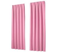 heimtexland Typ139 - Lot de 2 rideaux opaques et thermiques - Avec galon fronceur - Isolants - Protection contre le froid - Protection solaire - Décoration de fenêtre - Rose - H x l : 145 x 135 cm