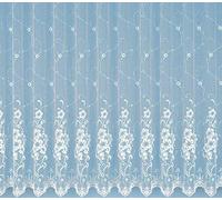 heimtexland Typ261 Rideau Jacquard élégant Aspect Florentin Blanc Pur avec Fleurs Dimensions au Choix Qualité supérieure contrôlée avec tombé Doux Déballez, Accrochez, C'est prêt !