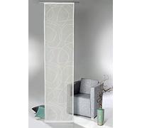 heimtexland Typ595 Stones Abstrait Rideau Salle de Bain Coulissant avec Accessoires 60 x 245 cm Blanc Naturel