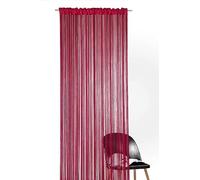 Heimtexland Type 121 Rideau de fils de qualité supérieure avec bande passe-tringle Peut être raccourci Certifié Ökotex Différentes couleurs et tailles au choix, Polyester, bordeaux, H 245 x L 95 cm