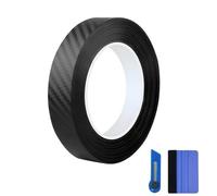 Heinaroman Film Vinyle de Covering, Protection Seuil de Porte Voiture 3 x 914.4CM Covering Carbone Autocollant Adhésif Film de Protection Chrome Delete pour Voiture Extérieure, Moto, Vélo