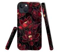 heindiy Compatible avec iPhone 15 Plus, coque brillante de protection intégrale, résistante aux chocs, anti-rayures, coque en TPU pour homme et femme - Fleur de lotus vive