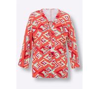 heine Chemisier bleu clair / jaune pastel / corail, Taille M-L