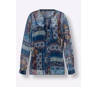 heine Chemisier bleu / marine / cognac / blanc, Taille XS