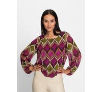 heine Chemisier kaki / olive / rose foncé, Taille XL