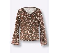 heine Chemisier marron / cognac / blanc, Taille L