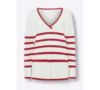 heine Pull-over écru / rouge, Taille S