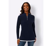 heine Pull-over marine / blanc, Taille S