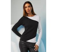 heine Pull-over noir / blanc, Taille S-M