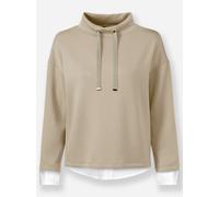 heine Sweat-shirt noisette / blanc, Taille S