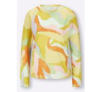 heine T-shirt bleu clair / moutarde / mandarine / rosé, Taille XXL