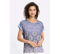 heine T-shirt écru / bleu / rose, Taille S