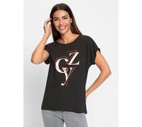 heine T-shirt rouge / noir / blanc, Taille S