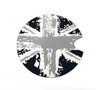 Heinmo Autocollant de Couvercle de Bouchon d'essence de réservoir de Carburant à Damier Universel pour MN Cooper Countryman (ne Convient Pas pour 2014 F56) (Gray Rice)