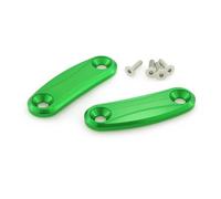 HEINMO Plaques de blocage de rétroviseur de moto, couvercle de trou de rétroviseur compatible avec ZX10R ZX6R Nin'250 Nin'400 2016-2023 2024 CNC en aluminium (Green)