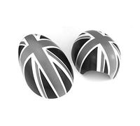 Heinmo Porte De Voiture Côté Aile Rétroviseur Décoratif Capuchon Autocollant pour Cooper Série F F54 Clubman F55 Hardtop F56 Hayon F57 Covertible F60 Countryman (Grey Rice,Without Hole)