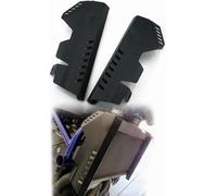 Heinmo Protecteur de Couverture latérale calandre radiateur Aluminium de Moto pour MT07 FZ07 FZ-07 2014-2017 Couverture de Protection de réservoir de Refroidissement d'eau de radiateur (Black)