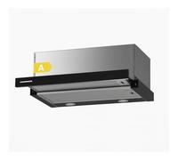 HEINNER A HTCH-F660GBK Écran plat Hotte Aspirante 60 cm, Hotte Cuisine Évacuation et recyclage 611,7 m³/h, Acier inoxydable, Noir