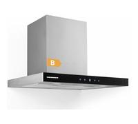 HEINNER DCH-650TIX Hotte Aspirante Murale 60 cm, Commande Tactile, Évacuation et recyclage, 623,9 m³/h, Acier Inoxydable, Verre Noir