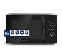 HEINNER HMW-MD25MBK Four à Micro-Ondes, 25 L, 800 W, Commandes Mécaniques, 5 Niveaux de Puissance, Minuterie 35 Minutes, Décongélation, Noir
