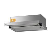 Heinner HTCH-F400IX Hotte Aspirante à écran plat 60 cm, 2 Niveaux, Hotte de Cuisine Télescopique, Recyclage ou Evacuation 358,4 m³/h, argenté