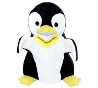 Heinrich Bauer - 11837 - Marionnette à Main Pingouin en Peluche - Noir/Blanc/Jaune