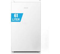 Heinrich´s Congélateur 61 l à -18 °C, 3 tiroirs de congélation, régulateur de température à 7 niveaux, Airflow, butée de porte interchangeable blanche