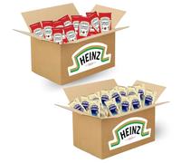 HEINZ | Assortiment de 200 sticks individuels de sauce MAYONNAISE/KETCHUP | Doses uniques pour varier les plaisirs au cours du repas, idéale pour la restauration et les particuliers