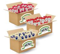 HEINZ | Assortiment de 300 sticks individuels de sauce MAYONNAISE/KETCHUP/BARBECUE | Idéal Restauration CHR Food Truck Cantine