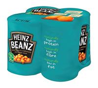 HEINZ Beanz cuit au four à la sauce tomate 4 x 415 g (1650 g) - Haricots au lard HEINZ Original