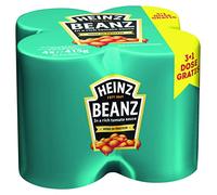 Heinz Beanz Lot de 3 + 1 boîte de haricots cuits au four (6 x 3 + 1 paquet, 415 g)