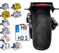 Heinz Bikes Side Mount, support de plaque d immatriculation 180 x 200 mm Noir Noir