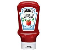 HEINZ Ketchup Tomate, 50% Moins de Sucre et de Sel, Flacon à Pression Inversible, 435g