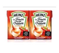 HEINZ - Sauce Tomate Cuisinée Ail Et Oignons 2 X 210 G Brique - Lot De 2 - meilleure offre